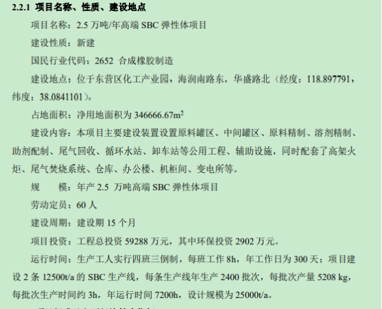 海科化工子公司出资5.9亿元建2.5万吨高端sbc弹性体项目